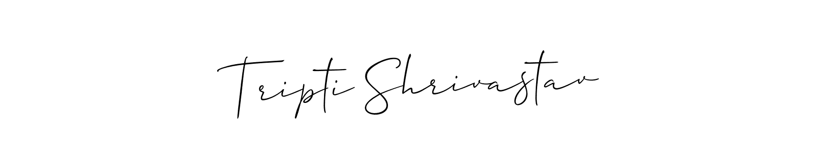 Create a beautiful signature design for name Tripti Shrivastav. With this signature (Allison_Script) fonts, you can make a handwritten signature for free. Tripti Shrivastav signature style 2 images and pictures png