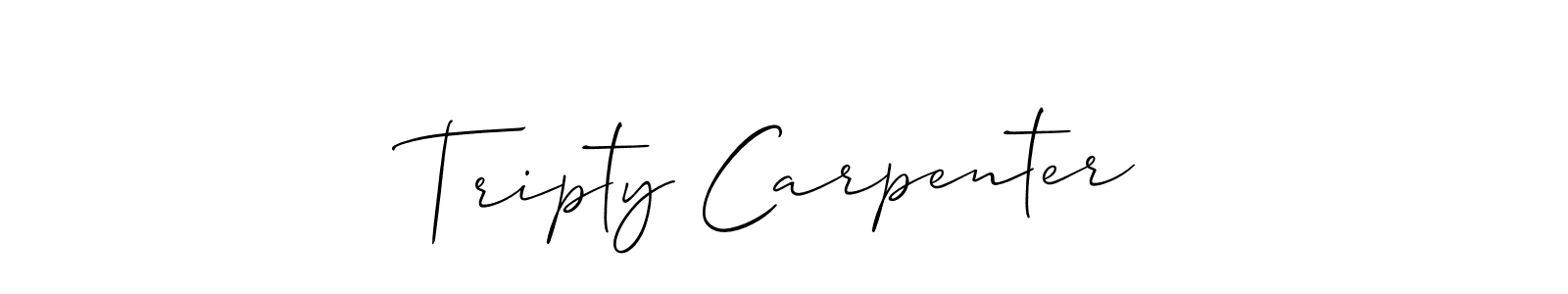 Use a signature maker to create a handwritten signature online. With this signature software, you can design (Allison_Script) your own signature for name Tripty Carpenter. Tripty Carpenter signature style 2 images and pictures png