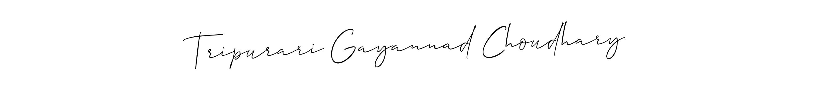 Make a beautiful signature design for name Tripurari Gayannad Choudhary. With this signature (Allison_Script) style, you can create a handwritten signature for free. Tripurari Gayannad Choudhary signature style 2 images and pictures png