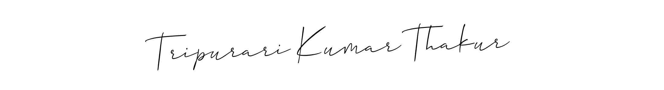 The best way (Allison_Script) to make a short signature is to pick only two or three words in your name. The name Tripurari Kumar Thakur include a total of six letters. For converting this name. Tripurari Kumar Thakur signature style 2 images and pictures png