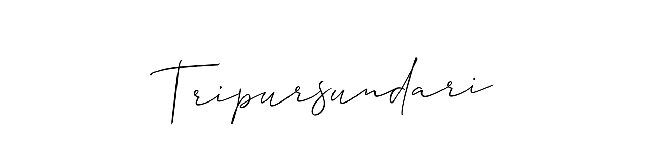 Use a signature maker to create a handwritten signature online. With this signature software, you can design (Allison_Script) your own signature for name Tripursundari. Tripursundari signature style 2 images and pictures png