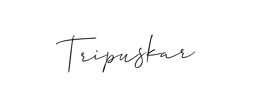 Use a signature maker to create a handwritten signature online. With this signature software, you can design (Allison_Script) your own signature for name Tripuskar. Tripuskar signature style 2 images and pictures png