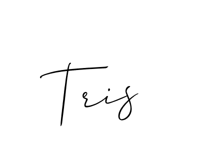 You should practise on your own different ways (Allison_Script) to write your name (Tris) in signature. don't let someone else do it for you. Tris signature style 2 images and pictures png