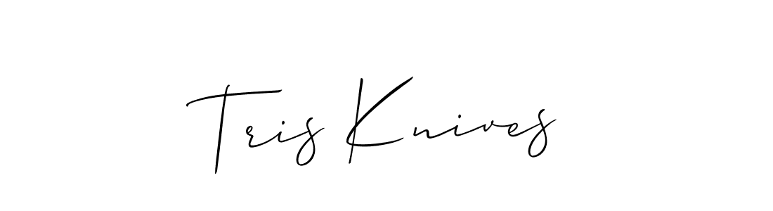 Design your own signature with our free online signature maker. With this signature software, you can create a handwritten (Allison_Script) signature for name Tris Knives. Tris Knives signature style 2 images and pictures png
