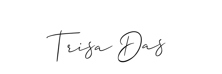 Use a signature maker to create a handwritten signature online. With this signature software, you can design (Allison_Script) your own signature for name Trisa Das. Trisa Das signature style 2 images and pictures png