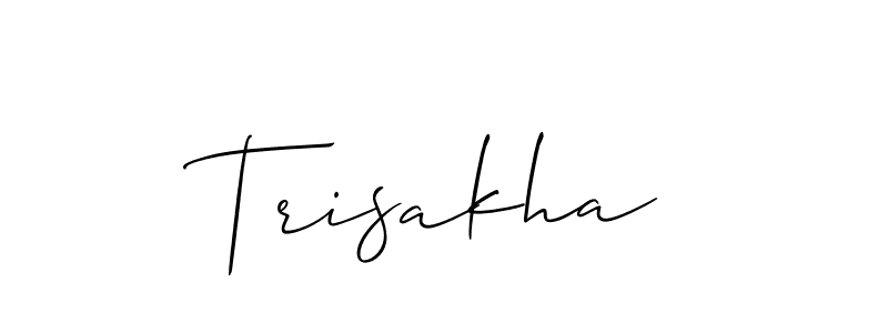 Trisakha stylish signature style. Best Handwritten Sign (Allison_Script) for my name. Handwritten Signature Collection Ideas for my name Trisakha. Trisakha signature style 2 images and pictures png