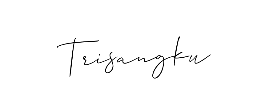 How to make Trisangku name signature. Use Allison_Script style for creating short signs online. This is the latest handwritten sign. Trisangku signature style 2 images and pictures png