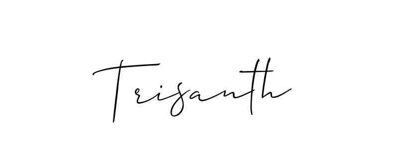 Also You can easily find your signature by using the search form. We will create Trisanth name handwritten signature images for you free of cost using Allison_Script sign style. Trisanth signature style 2 images and pictures png