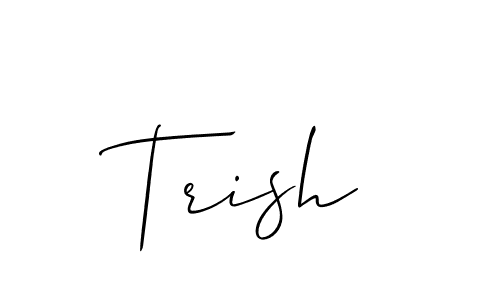 Trish stylish signature style. Best Handwritten Sign (Allison_Script) for my name. Handwritten Signature Collection Ideas for my name Trish. Trish signature style 2 images and pictures png