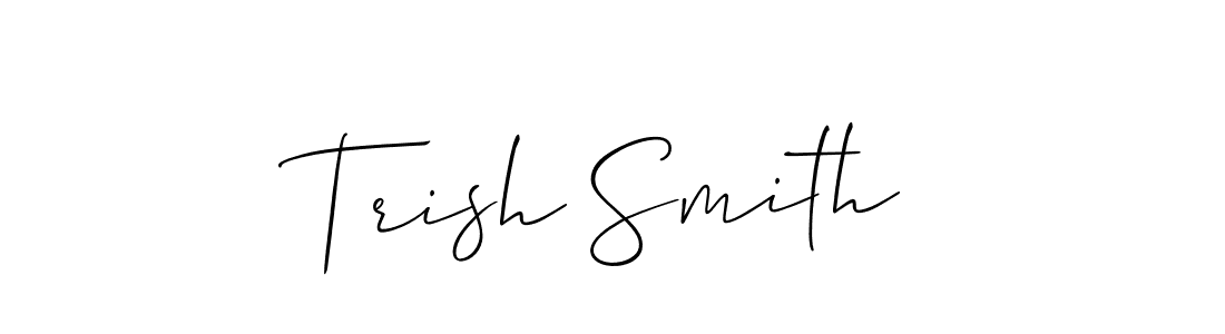 The best way (Allison_Script) to make a short signature is to pick only two or three words in your name. The name Trish Smith include a total of six letters. For converting this name. Trish Smith signature style 2 images and pictures png