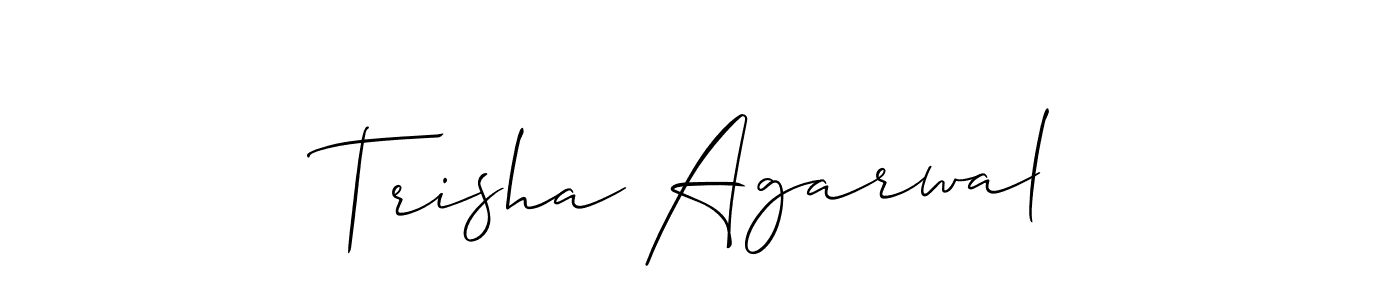 Create a beautiful signature design for name Trisha Agarwal. With this signature (Allison_Script) fonts, you can make a handwritten signature for free. Trisha Agarwal signature style 2 images and pictures png