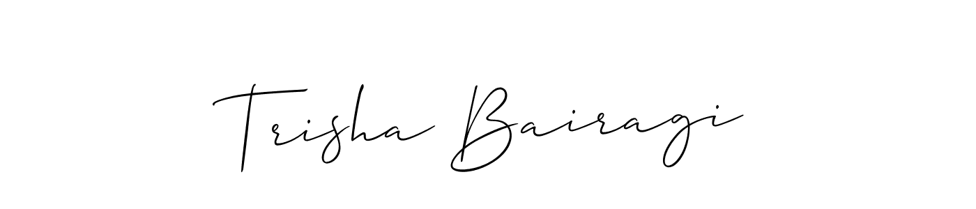 Similarly Allison_Script is the best handwritten signature design. Signature creator online .You can use it as an online autograph creator for name Trisha Bairagi. Trisha Bairagi signature style 2 images and pictures png