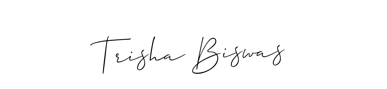 How to make Trisha Biswas signature? Allison_Script is a professional autograph style. Create handwritten signature for Trisha Biswas name. Trisha Biswas signature style 2 images and pictures png