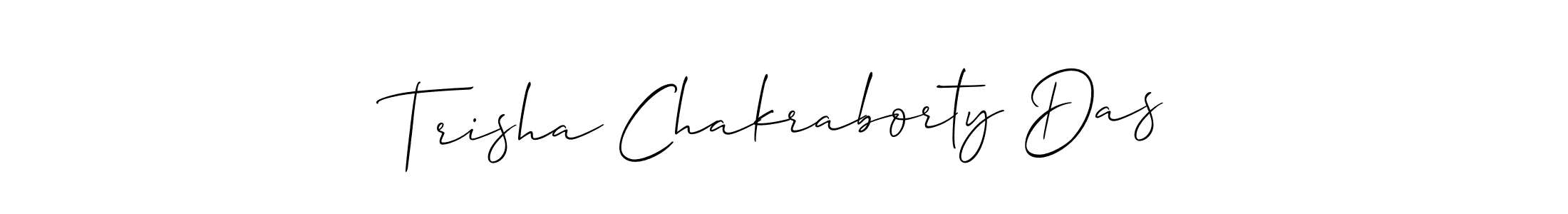 Also You can easily find your signature by using the search form. We will create Trisha Chakraborty Das name handwritten signature images for you free of cost using Allison_Script sign style. Trisha Chakraborty Das signature style 2 images and pictures png