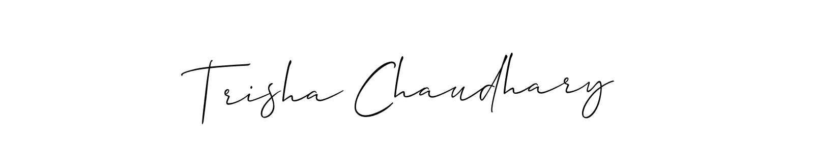 You can use this online signature creator to create a handwritten signature for the name Trisha Chaudhary. This is the best online autograph maker. Trisha Chaudhary signature style 2 images and pictures png