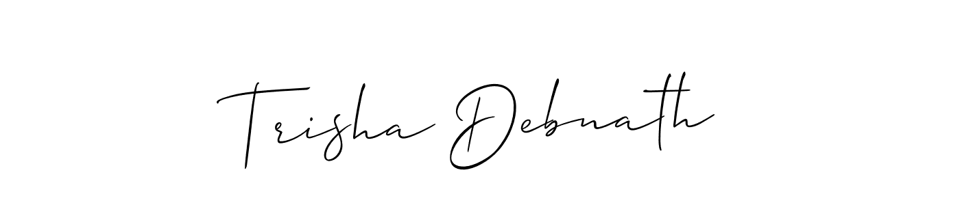 Also we have Trisha Debnath name is the best signature style. Create professional handwritten signature collection using Allison_Script autograph style. Trisha Debnath signature style 2 images and pictures png