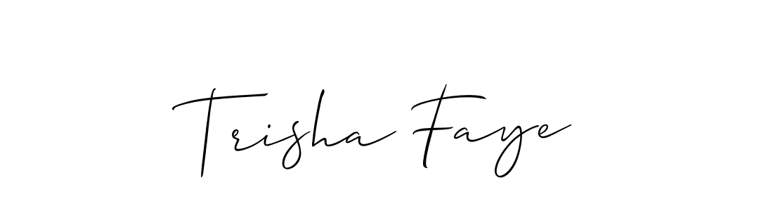 Make a beautiful signature design for name Trisha Faye. With this signature (Allison_Script) style, you can create a handwritten signature for free. Trisha Faye signature style 2 images and pictures png