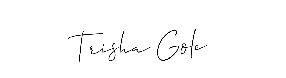 Create a beautiful signature design for name Trisha Gole. With this signature (Allison_Script) fonts, you can make a handwritten signature for free. Trisha Gole signature style 2 images and pictures png