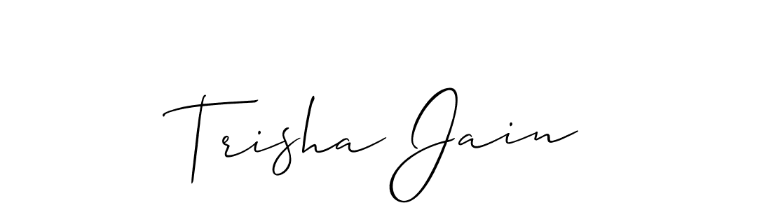 Allison_Script is a professional signature style that is perfect for those who want to add a touch of class to their signature. It is also a great choice for those who want to make their signature more unique. Get Trisha Jain name to fancy signature for free. Trisha Jain signature style 2 images and pictures png