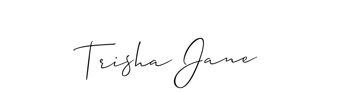 How to make Trisha Jane name signature. Use Allison_Script style for creating short signs online. This is the latest handwritten sign. Trisha Jane signature style 2 images and pictures png