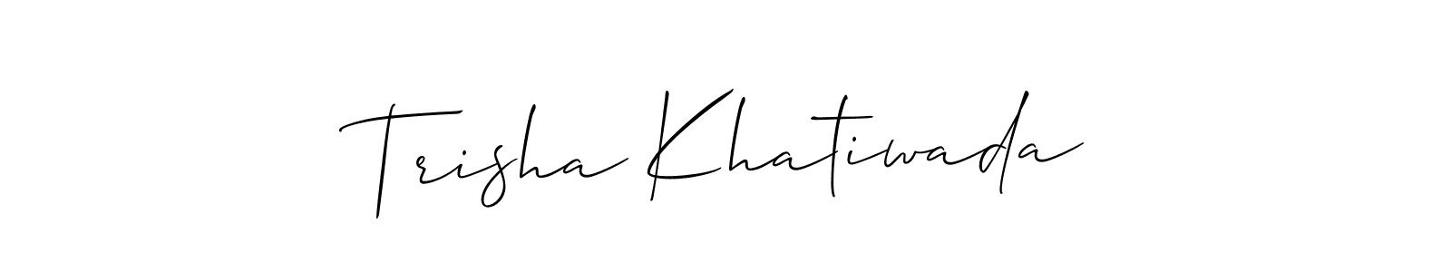 Design your own signature with our free online signature maker. With this signature software, you can create a handwritten (Allison_Script) signature for name Trisha Khatiwada. Trisha Khatiwada signature style 2 images and pictures png