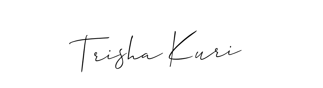 How to make Trisha Kuri name signature. Use Allison_Script style for creating short signs online. This is the latest handwritten sign. Trisha Kuri signature style 2 images and pictures png