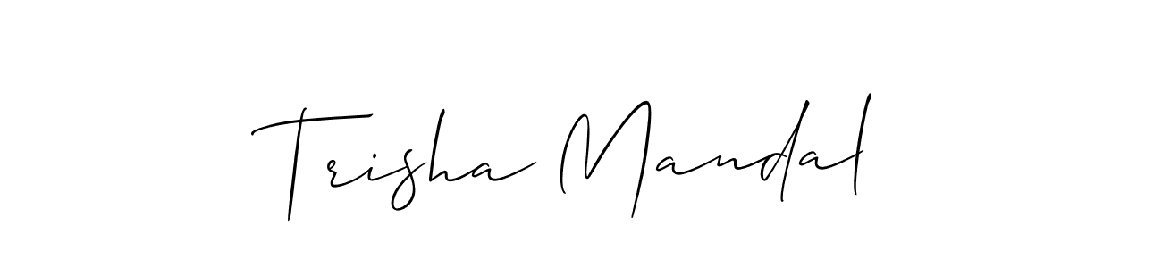 Make a beautiful signature design for name Trisha Mandal. With this signature (Allison_Script) style, you can create a handwritten signature for free. Trisha Mandal signature style 2 images and pictures png