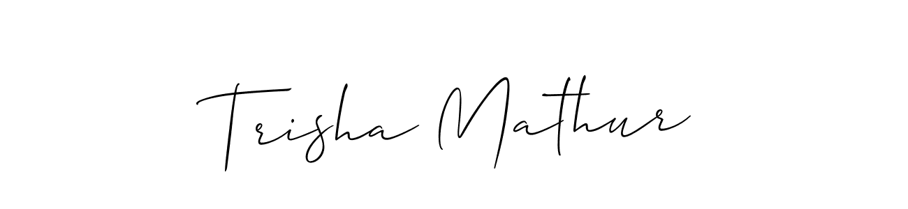 Best and Professional Signature Style for Trisha Mathur. Allison_Script Best Signature Style Collection. Trisha Mathur signature style 2 images and pictures png