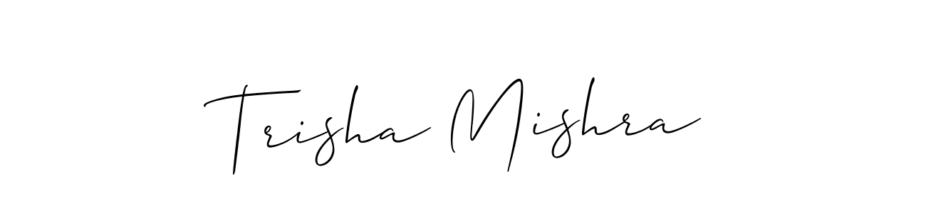 Create a beautiful signature design for name Trisha Mishra. With this signature (Allison_Script) fonts, you can make a handwritten signature for free. Trisha Mishra signature style 2 images and pictures png