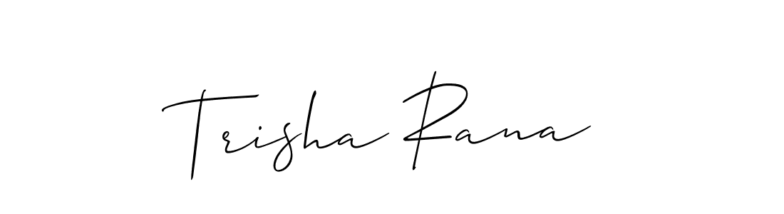 The best way (Allison_Script) to make a short signature is to pick only two or three words in your name. The name Trisha Rana include a total of six letters. For converting this name. Trisha Rana signature style 2 images and pictures png