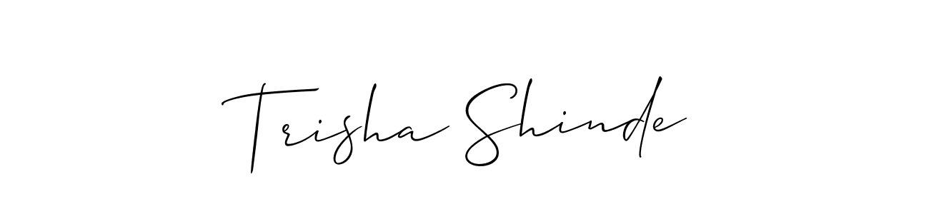 How to make Trisha Shinde signature? Allison_Script is a professional autograph style. Create handwritten signature for Trisha Shinde name. Trisha Shinde signature style 2 images and pictures png