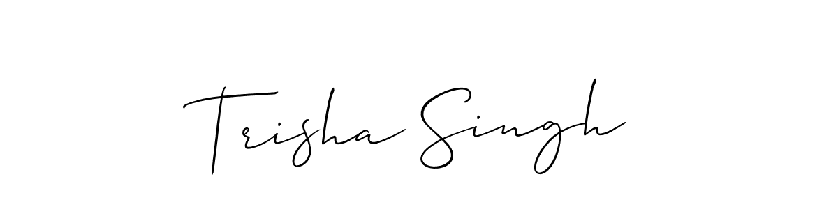 Also You can easily find your signature by using the search form. We will create Trisha Singh name handwritten signature images for you free of cost using Allison_Script sign style. Trisha Singh signature style 2 images and pictures png