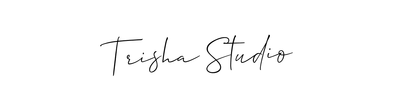 Best and Professional Signature Style for Trisha Studio. Allison_Script Best Signature Style Collection. Trisha Studio signature style 2 images and pictures png