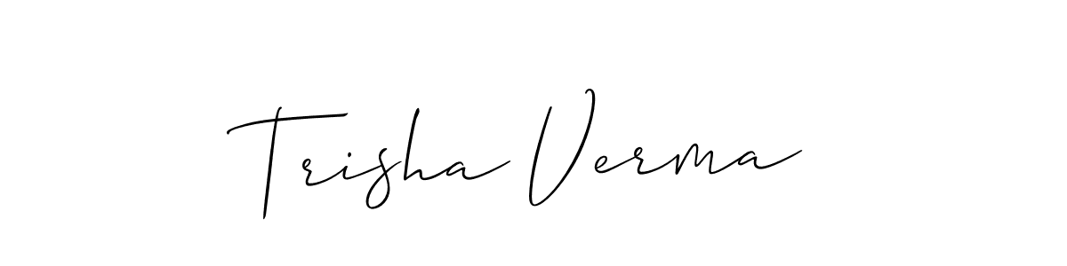 Design your own signature with our free online signature maker. With this signature software, you can create a handwritten (Allison_Script) signature for name Trisha Verma. Trisha Verma signature style 2 images and pictures png