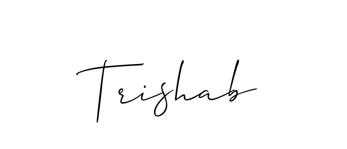 Similarly Allison_Script is the best handwritten signature design. Signature creator online .You can use it as an online autograph creator for name Trishab. Trishab signature style 2 images and pictures png