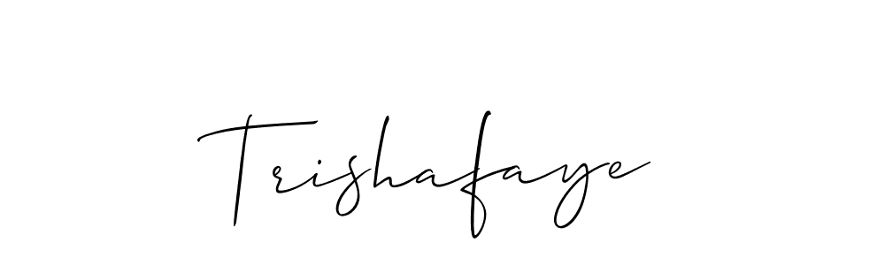 Make a beautiful signature design for name Trishafaye. With this signature (Allison_Script) style, you can create a handwritten signature for free. Trishafaye signature style 2 images and pictures png