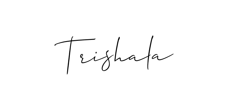 if you are searching for the best signature style for your name Trishala. so please give up your signature search. here we have designed multiple signature styles  using Allison_Script. Trishala signature style 2 images and pictures png