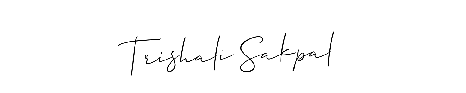 Make a beautiful signature design for name Trishali Sakpal. Use this online signature maker to create a handwritten signature for free. Trishali Sakpal signature style 2 images and pictures png