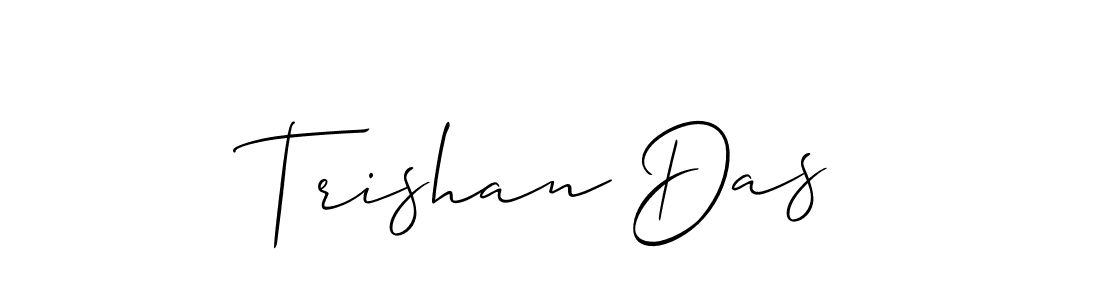 Create a beautiful signature design for name Trishan Das. With this signature (Allison_Script) fonts, you can make a handwritten signature for free. Trishan Das signature style 2 images and pictures png