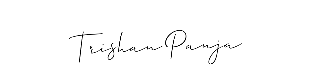 Use a signature maker to create a handwritten signature online. With this signature software, you can design (Allison_Script) your own signature for name Trishan Panja. Trishan Panja signature style 2 images and pictures png