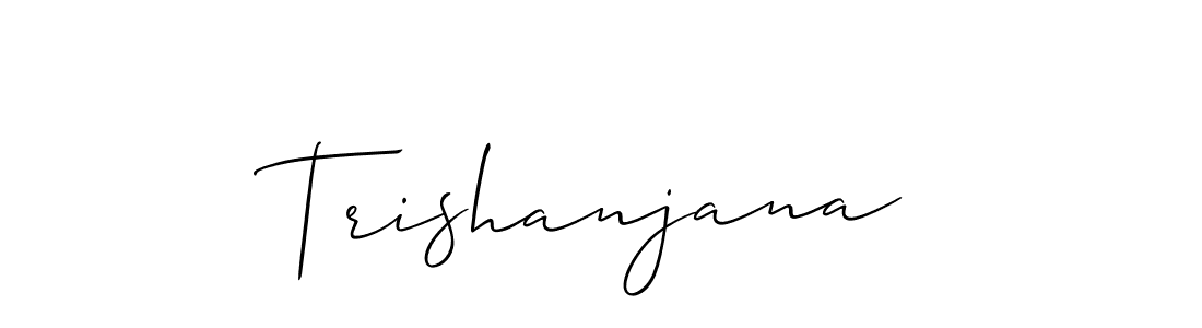 Make a beautiful signature design for name Trishanjana. With this signature (Allison_Script) style, you can create a handwritten signature for free. Trishanjana signature style 2 images and pictures png