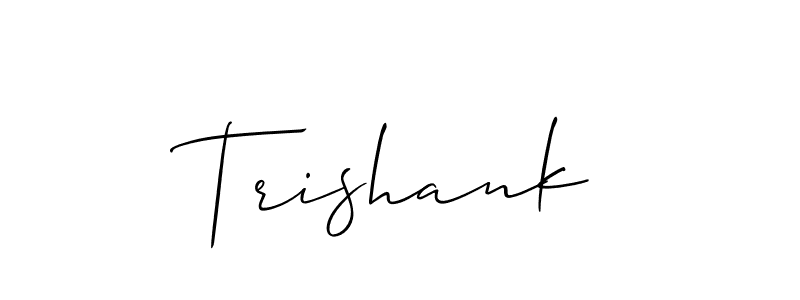 Trishank stylish signature style. Best Handwritten Sign (Allison_Script) for my name. Handwritten Signature Collection Ideas for my name Trishank. Trishank signature style 2 images and pictures png