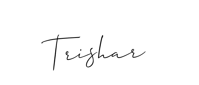 Allison_Script is a professional signature style that is perfect for those who want to add a touch of class to their signature. It is also a great choice for those who want to make their signature more unique. Get Trishar name to fancy signature for free. Trishar signature style 2 images and pictures png