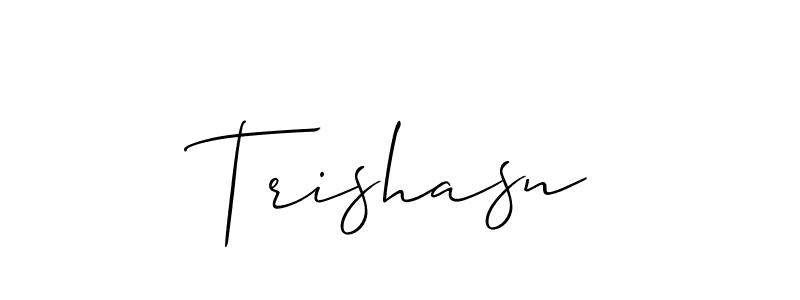 Create a beautiful signature design for name Trishasn. With this signature (Allison_Script) fonts, you can make a handwritten signature for free. Trishasn signature style 2 images and pictures png