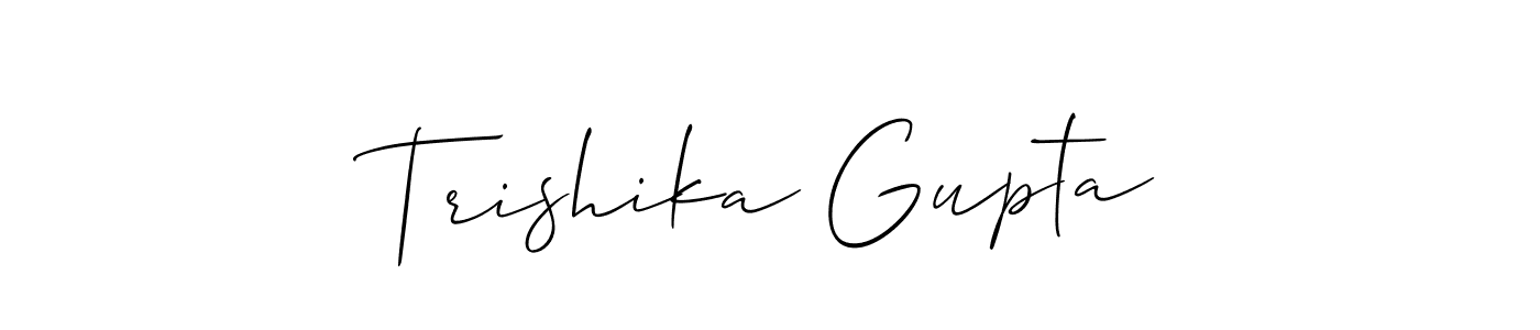 Make a short Trishika Gupta signature style. Manage your documents anywhere anytime using Allison_Script. Create and add eSignatures, submit forms, share and send files easily. Trishika Gupta signature style 2 images and pictures png