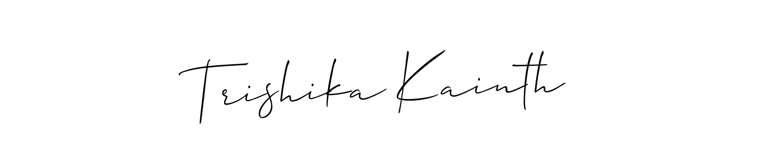 See photos of Trishika Kainth official signature by Spectra . Check more albums & portfolios. Read reviews & check more about Allison_Script font. Trishika Kainth signature style 2 images and pictures png