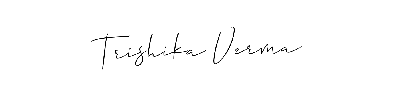 Here are the top 10 professional signature styles for the name Trishika Verma. These are the best autograph styles you can use for your name. Trishika Verma signature style 2 images and pictures png