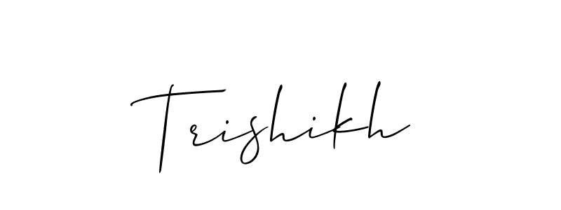 Also You can easily find your signature by using the search form. We will create Trishikh name handwritten signature images for you free of cost using Allison_Script sign style. Trishikh signature style 2 images and pictures png