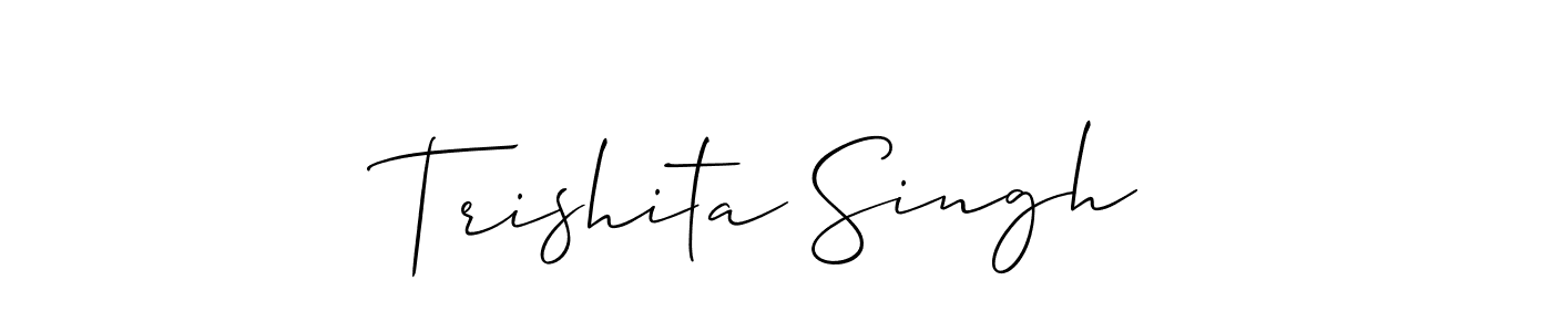 Make a short Trishita Singh signature style. Manage your documents anywhere anytime using Allison_Script. Create and add eSignatures, submit forms, share and send files easily. Trishita Singh signature style 2 images and pictures png