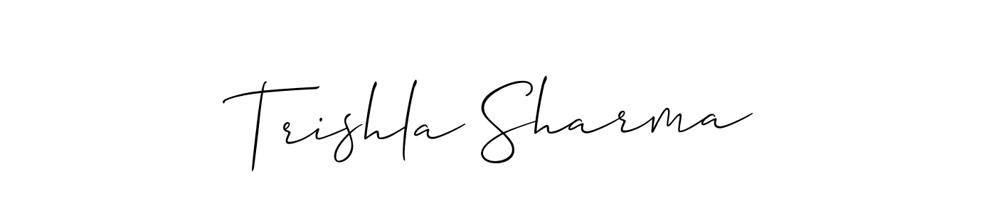 You can use this online signature creator to create a handwritten signature for the name Trishla Sharma. This is the best online autograph maker. Trishla Sharma signature style 2 images and pictures png